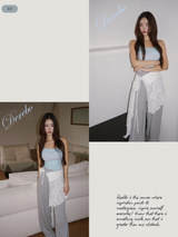 Lettering Pad Camisole Sleeveless T-shirt