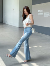 Jetine Span Slim Bootcut Denim Pants