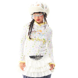 sillysis 可愛いイラスト付き帽子付きフリース薄手プルオーバースウェットシャツ新作長袖Tシャツ