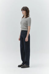 KIRSH PLAIN BACK HOLE POINT KNIT - GRAY 