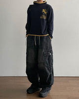 Bevel Cargo Denim Pants