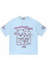 ハンドドローンドッグルーズTシャツ