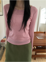ウィーンスリムカラー長袖Tシャツ（5c）