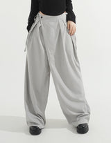 Two-button Wrap Pants