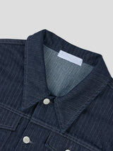 Non-Fade Wrap Slash Denim Jacket