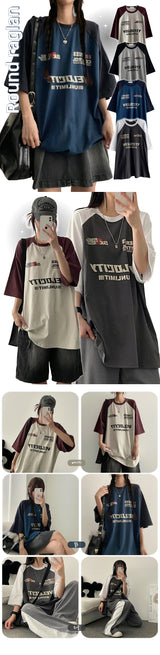 CLOCK COLORED RAGAN 半袖Tシャツ