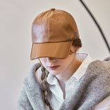 VA Cubic Stud Veganleather Ball Cap / Camel