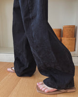 Bart Camo Cutout Wide Denim Pants