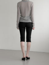 Lay See-through Embossed Lace Cardigan