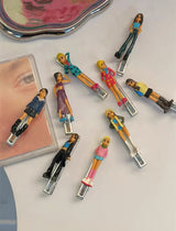 ボビー ガール シルバー ヘアピン (1pcs Random)