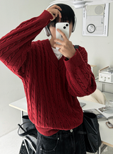クリフツイスト Vネックニット