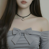 Crescent Moon Choker - Silver ver.