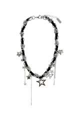 Black silver drop star star star