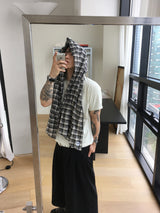 No.06 HIC made thin check scarf