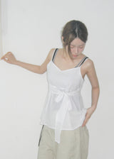 RIBBON STRAP BUSTIER TOP