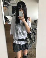 チェックバルーンスカート