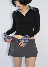 STRIPE WRAP SHORTS