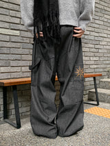 Star Carpenter Raw Pintuck Balloon Pants