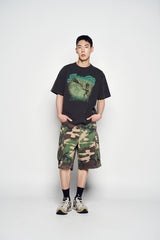 25SS ピグメントシューティングエイリアンショートスリーブTシャツ チャコール