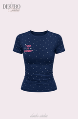 スターライト ドット ラウンド ショートスリーブ Tシャツ