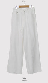サマーアイボリールーズコットンワイドパンツ (3color)