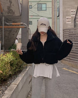 Wool crop jumper