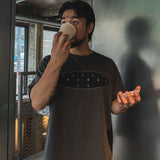 スターリーピグメントハーフTシャツ / Black charcoal