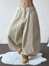 カリ バックポケット バルーン コットン パンツ 3カラー