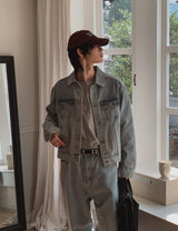 Royce Studded Wide Denim Pants