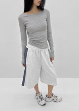 [MADE] Wirano Color-Block Bermuda Banded Pants