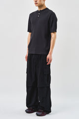 Raw Button Henleyneck Knit (5color)