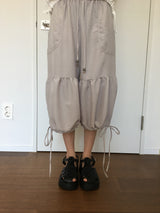 Shirring harem pants 