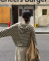 フィクションストライプパーカー