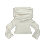 Shirring off knit