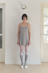 Sweet Dreams Button Mini Dress (Gray)
