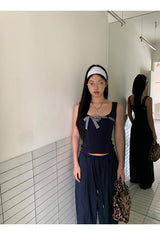 ナンバーネイビーカジュアルバンディングパンツ