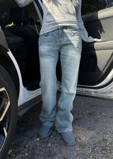 LOW SEMI BOOTS CUT DENIM
