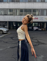 Aine Ribbed Button Holter Sleeveless (+With Cup)