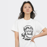 Hahoetal グラフィックショートスリーブTシャツ (White)