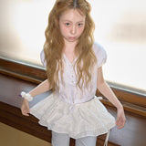 pure star layered wrap skirt white