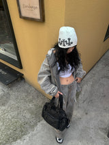 [UNISEX] クロームクロススタッドビーニー