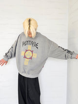 VENTIQUE ピグメントホーリースウェットシャツ 2colors