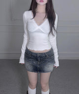 Billie Lace Tee (2colors)