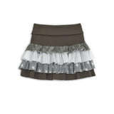 Cancan layered skirt (Brown)
