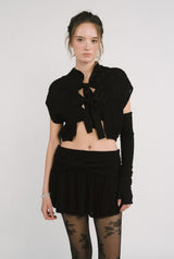 Ribbon cape cardigan
