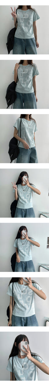 ユラットレタリング半袖Tシャツ (4 colors)