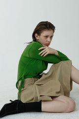 WOOL SPAN TURTLENECK T-SHIRT_OLIVE