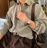 Glass Pigment Basic Cotton Shirt