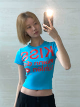 キスクロップTシャツ