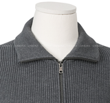 Nade Washable Overfit High Neck Turtle Semi-Zip-Up Knit